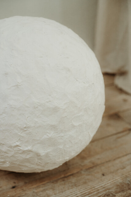 papier mâché balls .... 