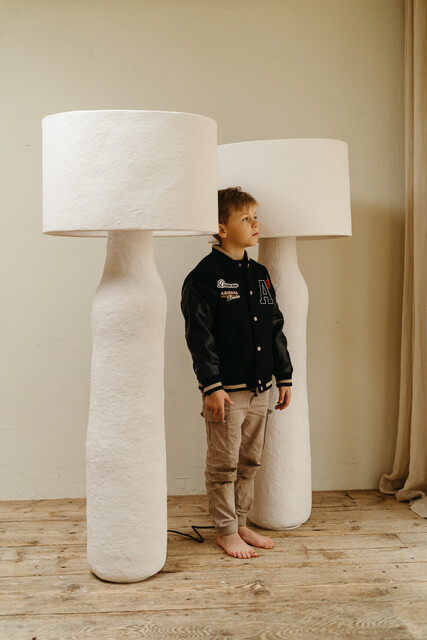papier maché floor lamps ... 
