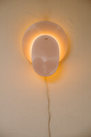 pink ceramic walllight/sconce ... 