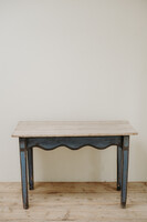 poplarwood French table, painted foot ...