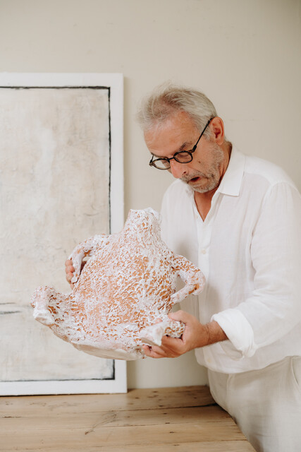 quirky ceramic chicken by artist Polly Hayward ...