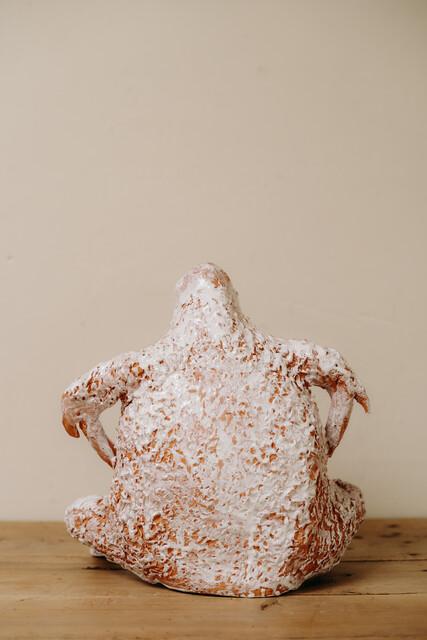 quirky ceramic chicken by artist Polly Hayward ...