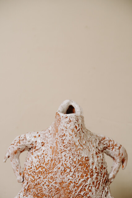 quirky ceramic chicken by artist Polly Hayward ...