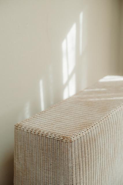 Rattan ripple console table ..
