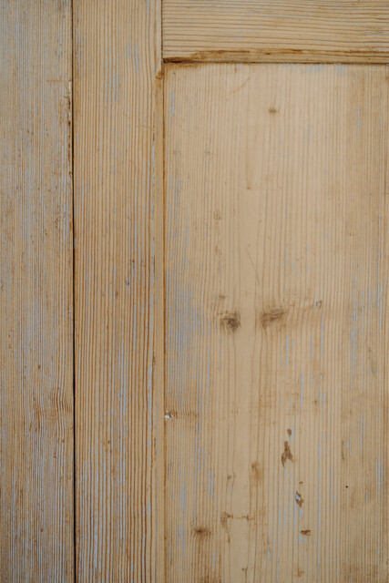 rests of old blue paint on this Spanish pinewood cabinet...