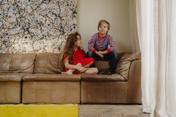 sectional sofa ...vintage leather ...