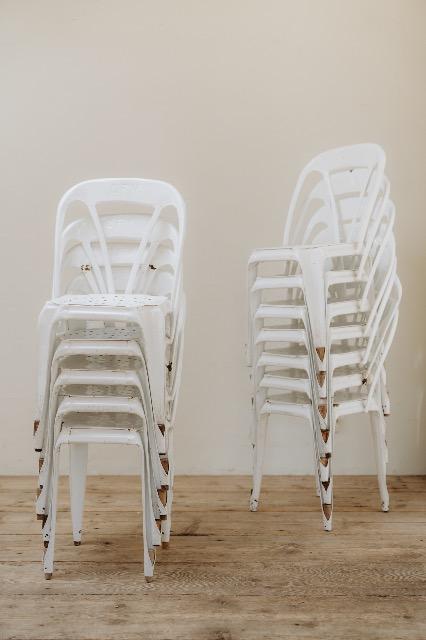 Set French Multipl's iron chairs, 1935