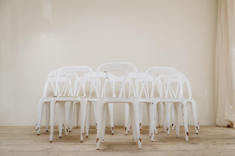 Set French Multipl's iron chairs, 1935