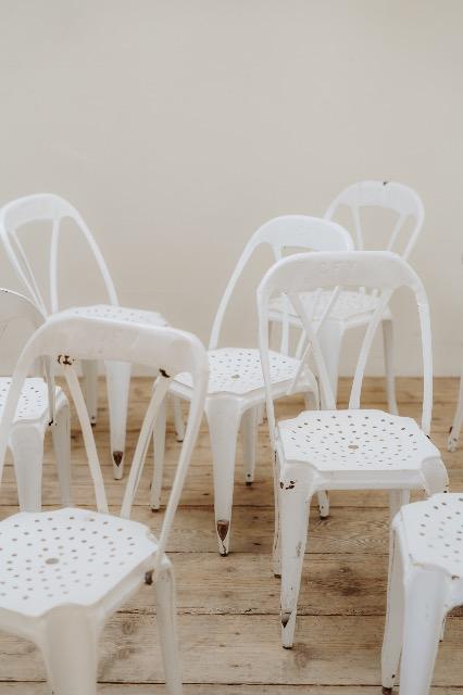 Set French Multipl's iron chairs, 1935