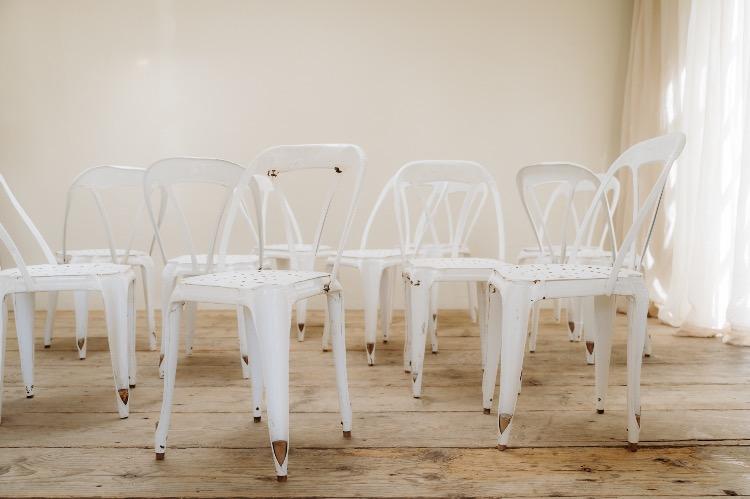 Set French Multipl's iron chairs, 1935
