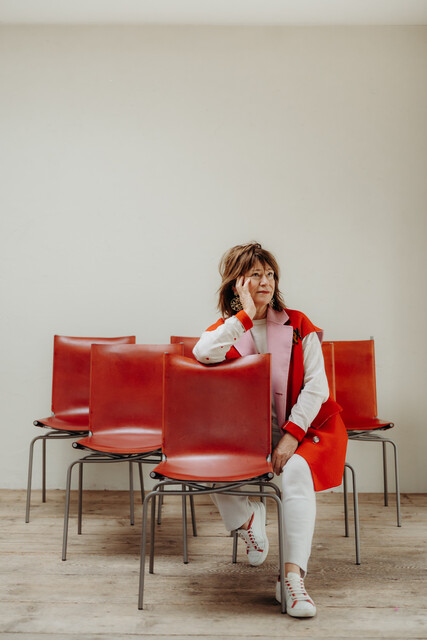 set of six Fabiaan van Severen crossed legs red leather chairs ...