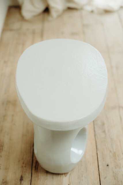 soft grey glazed ceramic coffee/side table ...