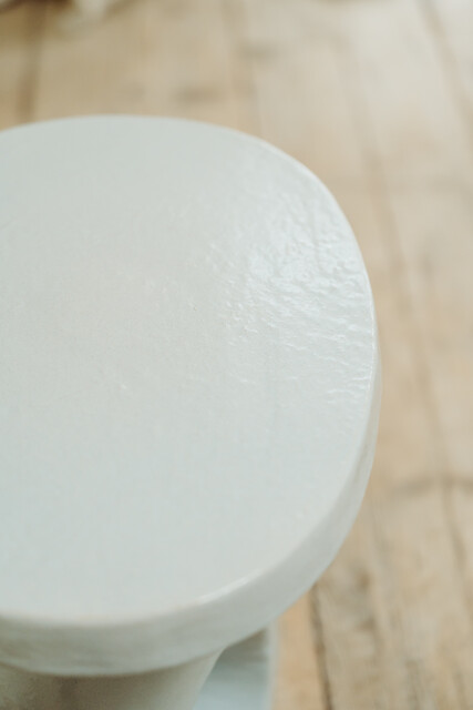 soft grey glazed ceramic coffee/side table ...