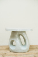 soft grey glazed ceramic coffee/side table ...
