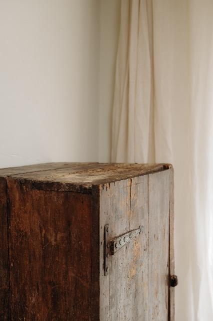 Spanish cabinet .. rests of old paint .. 