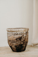 Spanish terra cotta vase .. great patina ...