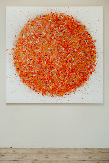 splash of orange ... artwork by Denis de Gloire ...