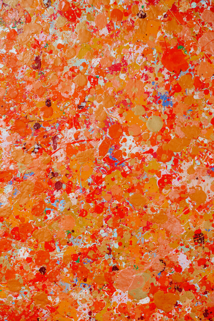 splash of orange ... artwork by Denis de Gloire ...