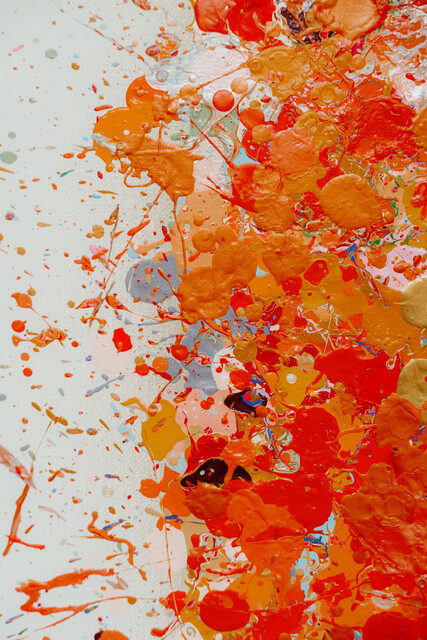 splash of orange ... artwork by Denis de Gloire ...