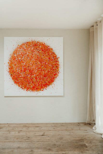 splash of orange ... artwork by Denis de Gloire ...