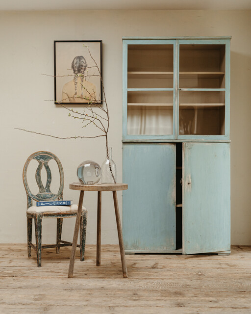 Swedish chair, French cabinet, American art, English table ...