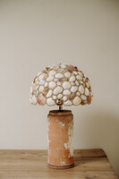 tablelamp in terracotta and shells ... a unique piece ...