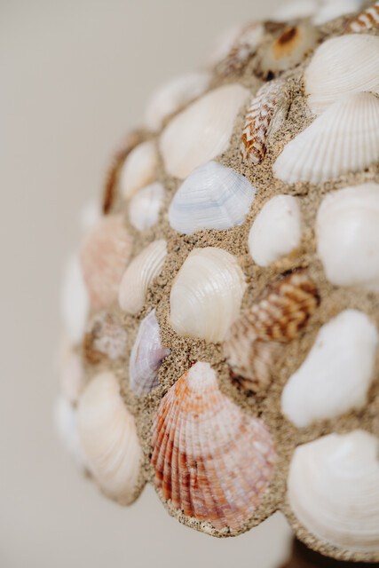 tablelamp in terracotta and shells ... a unique piece ...