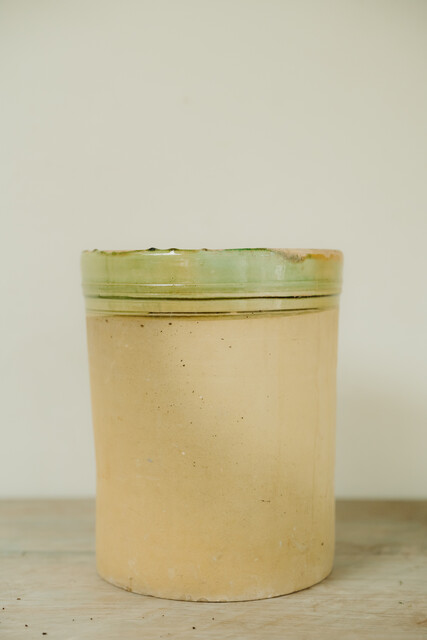 xl Italian green glazed terra cotta pot ...