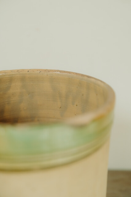 xl Italian green glazed terra cotta pot ...