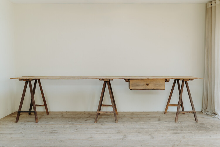 xl pinewood trestle table ... 