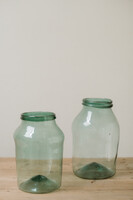 xl Spanish handblown green glass vases ... 